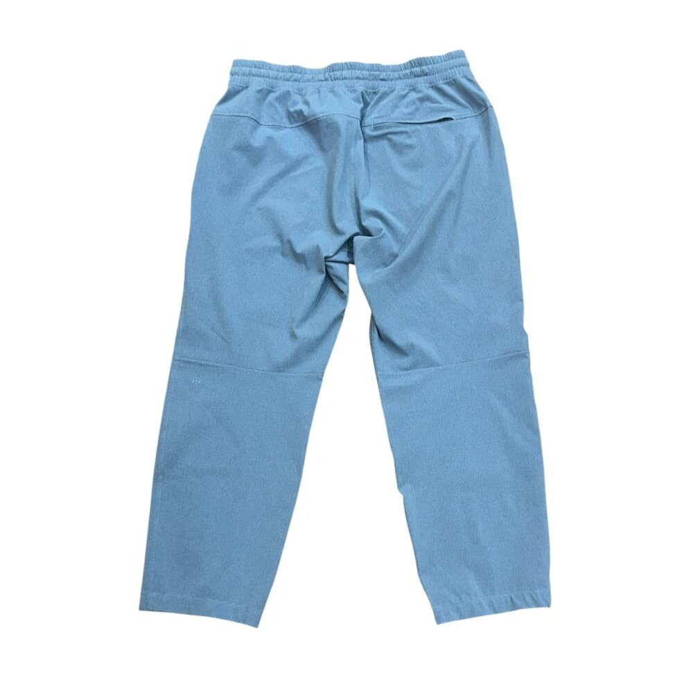 Lululemon ABC Cropped‎ Pull On Pants Blue Large Travel Relax Comfort Casual - Picture 3 of 7